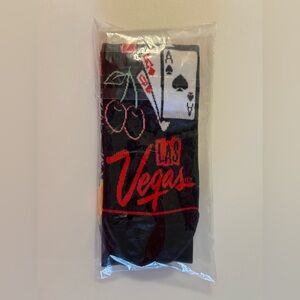 Las Vegas Novelty Socks - Black with Red Accents